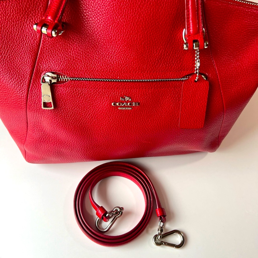 Coach red satchel